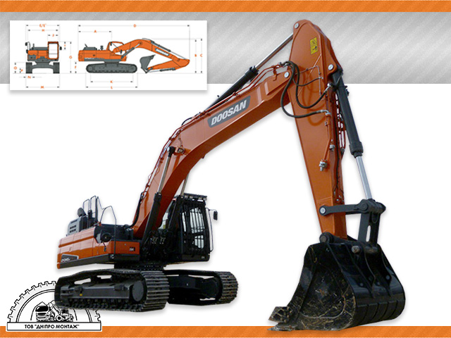 Экскаватор DOOSAN DX340LCA, Услуги тяжелой техники, строительной техники, Украина, Днепр, Каменское